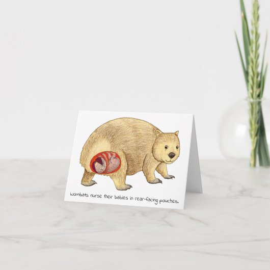 Wombat Muttertagskarte Karte (Vorderseite)