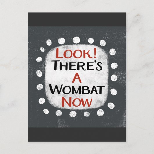Wombat Now Postcard Postkarte (Vorderseite)