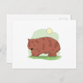 Wombat Postkarte (Vorne/Hinten)