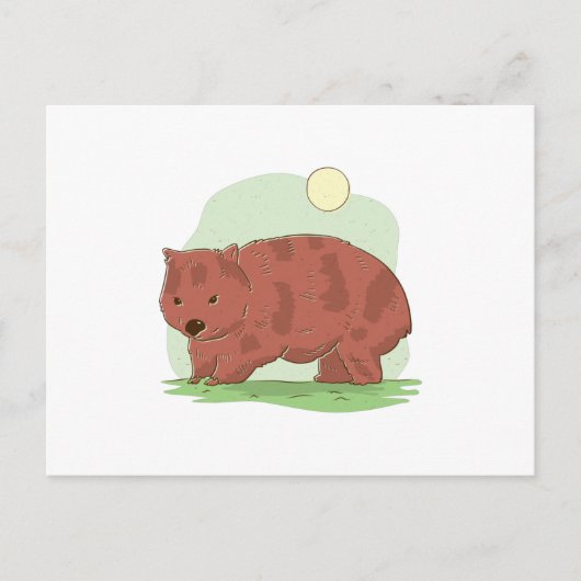 Wombat Postkarte (Vorderseite)