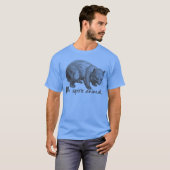 Wombat Spirit Animal retro T-Shirt (Vorne ganz)