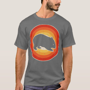 Wombat Sunset Retro für Männer Frauen Mädchen Kind T-Shirt