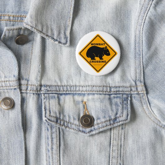 Wombat Überfahrt-Zeichen Button (Beispiel)