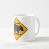 Wombat Überfahrt-Zeichen Kaffeetasse (VorderseiteRechts)