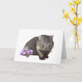 Wombat und Cooktown Orchid Karte (Gelbe Blume)