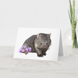 Wombat und Cooktown Orchid Karte