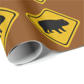 wombat Verkehrsschild - giftwrap Geschenkpapier (Rolleneckpunkt)