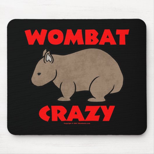 Wombat verrückt mousepad (Vorne)