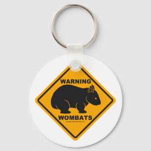 Wombat Warnzeichen Schlüsselanhänger