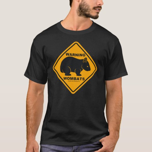 Wombat Warnzeichen T-Shirt (Vorderseite)