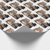 Wombat Wedding Geschenkpapier (Ecke)