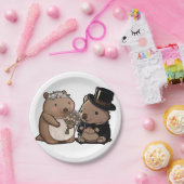 Wombat Wedding Pappteller (Party)