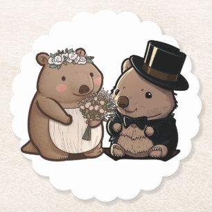 Wombat Wedding Untersetzer