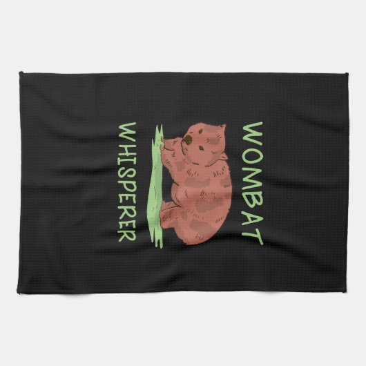 Wombat Whisperer Geschirrtuch (Horizontal)