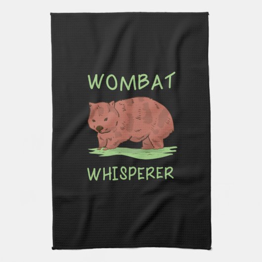 Wombat Whisperer Geschirrtuch (Vertikal)