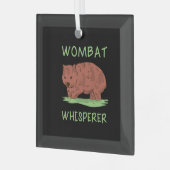 Wombat Whisperer Ornament Aus Glas (Vorderseite links)