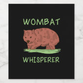 Wombat Whisperer Weinetikett (Einzelnes Label)