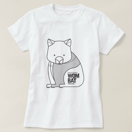 Wombat, Wildtiere aus Australien T-Shirt (Design vorne)