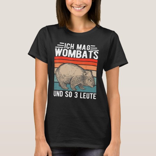 Wombat Wombats Australien Marsupial-Geschenk T-Shirt (Vorderseite)