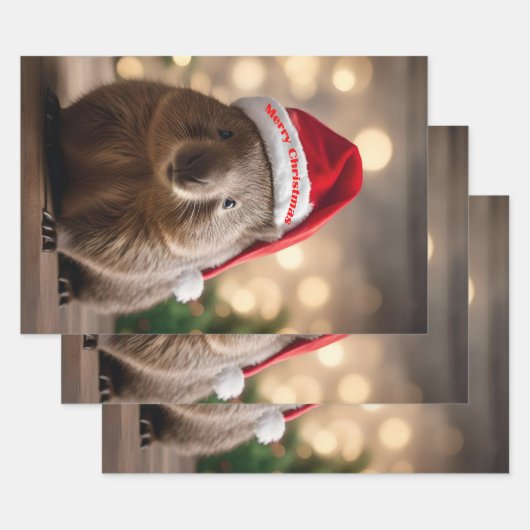 "Wombat Wonderland: Ein gemütlicher Weihnachtsaben Geschenkpapier Set (Set)