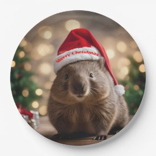 "Wombat Wonderland: Ein gemütlicher Weihnachtsaben Pappteller