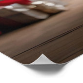 "Wombat Wonderland: Ein gemütlicher Weihnachtsaben Poster (Ecke)