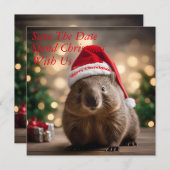 "Wombat Wonderland: Ein gemütlicher Weihnachtsaben Save The Date (Vorne/Hinten)