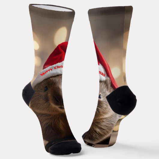 "Wombat Wonderland: Ein gemütlicher Weihnachtsaben Socken (Gewinkelt)