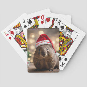 "Wombat Wonderland: Ein gemütlicher Weihnachtsaben Spielkarten