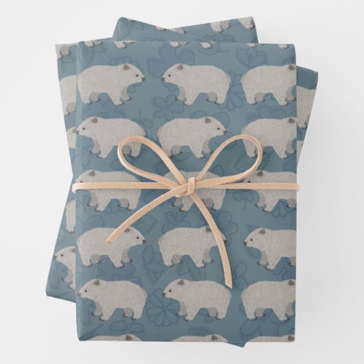 Wombat Wrapping Paper Sheets Geschenkpapier Set (Beispiel)