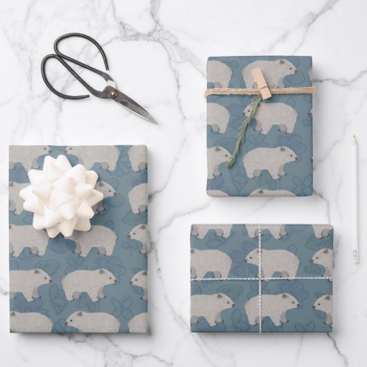 Wombat Wrapping Paper Sheets Geschenkpapier Set (Vorderseite)