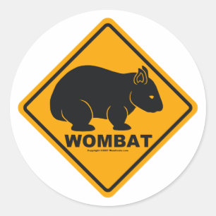 Wombat Zeichen Runder Aufkleber