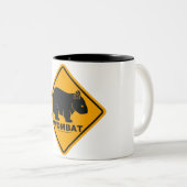 Wombat Zeichen Zweifarbige Tasse (VorderseiteRechts)