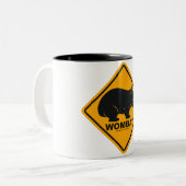 Wombat Zeichen Zweifarbige Tasse (Vorderseite Links)