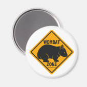 Wombat Zone-Zeichen Magnet (Vorderseite/Rückseite)