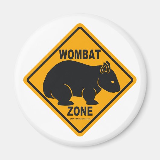 Wombat Zone-Zeichen Magnet (Vorne)