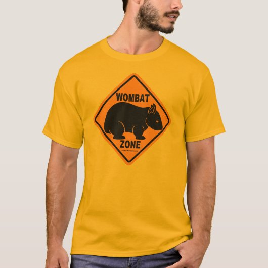 Wombat Zonen-Zeichen T-Shirt (Vorderseite)