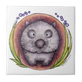 "Wombie" die wombat Fliese oder das Trivet (Vorderseite)