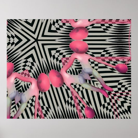 Wombo-Flagge des Unabhängigkeitssurrealismus Poster (Vorne)