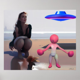 Wombo gegen die Frau von Blue Alpha VII Art Poster