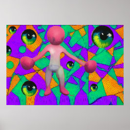 Wombo und der 7 Tote Augen Ken Gage Surrealismus Poster