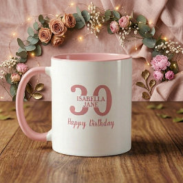 Women 30th Birthday Name Personal Mug Tasse