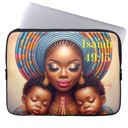 Women and child Isaiah 49:15: Laptopschutzhülle (Vorderseite)