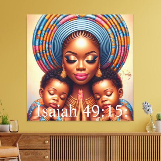 Women and child Isaiah 49:15: Leinwanddruck (Insitu (Wohnzimmer))