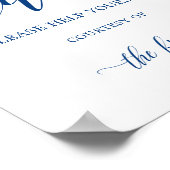 Women Bathroom Basket Wedding Sign Calligrafy Poster (Ecke)