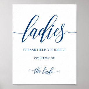 Women Bathroom Basket Wedding Sign Calligrafy Poster