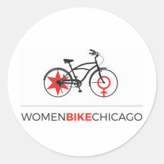 Women Bike Chicago - Cruiser Design Sticker (Vorderseite)