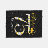 Women Chapter 75 Fabulous Est 1951 75th Birthday Q Fleecedecke (Vorderseite (Horizontal))