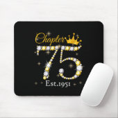 Women Chapter 75 Fabulous Est 1951 75th Birthday Q Mousepad (Mit Mouse)