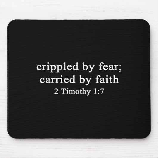 Women Christian Crippled By Fear Carried By Faith Mousepad (Vorne)